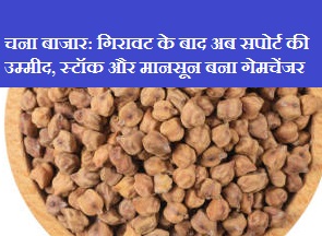 चना बाजार: गिरावट के बाद अब सपोर्ट की उम्मीद, स्टॉक और मानसून बना गेमचेंजर